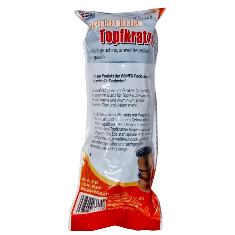 Reinex Edelstahlspiralen-Topfkratzer 3 Stück