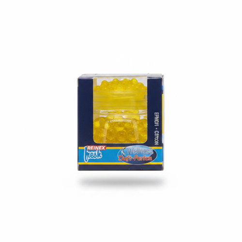 REINEX FRESH Wellness Duft-Perlen Zitrone auf weißem Hintergrund