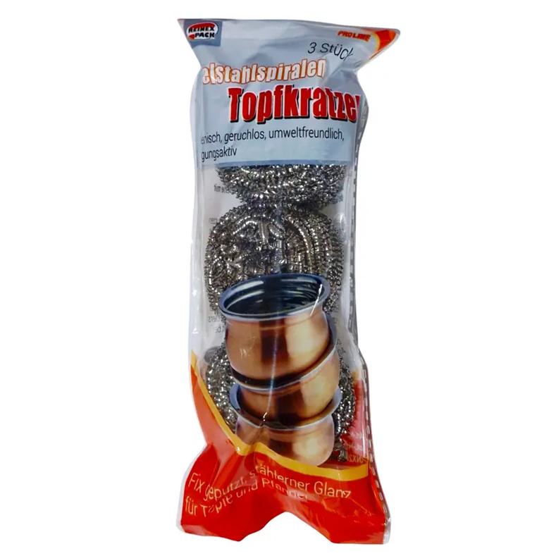Reinex Edelstahlspiralen-Topfkratzer 3 Stück