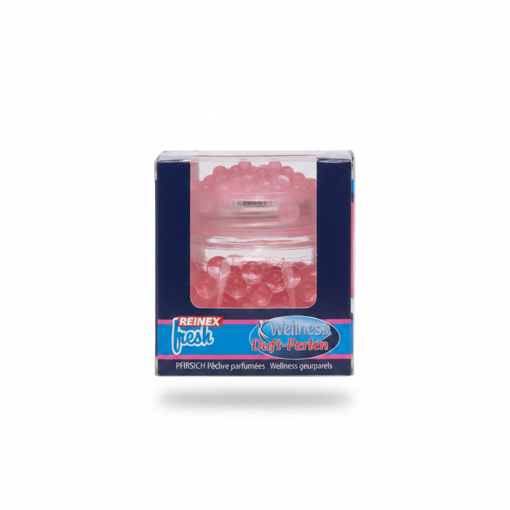 REINEX FRESH Wellness Duft-Perlen Pfirsich auf weißem Hintergrund