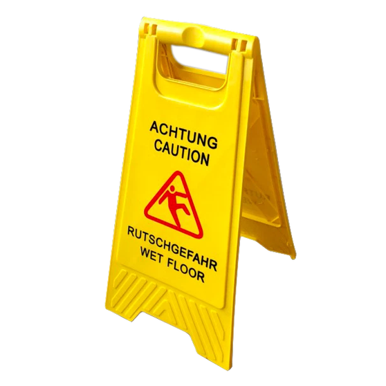 RMV Warnschild „Achtung Rutschgefahr“ 57 cm – gelb