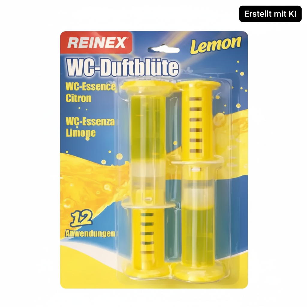 Reinex WC-Duftblüte Lemon mit KI-Badge