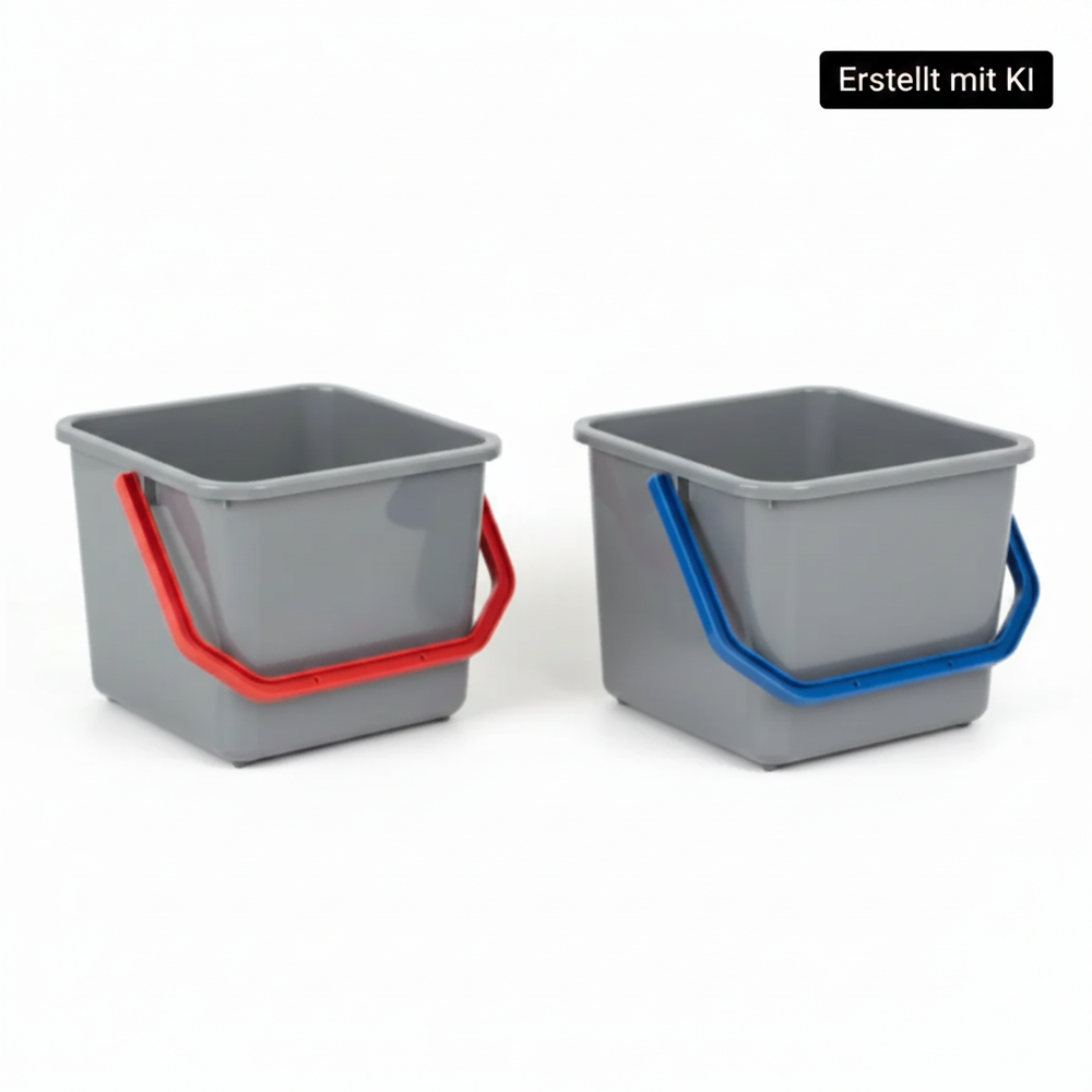 RMV Eimer 6L rot & blau mit KI-Badge