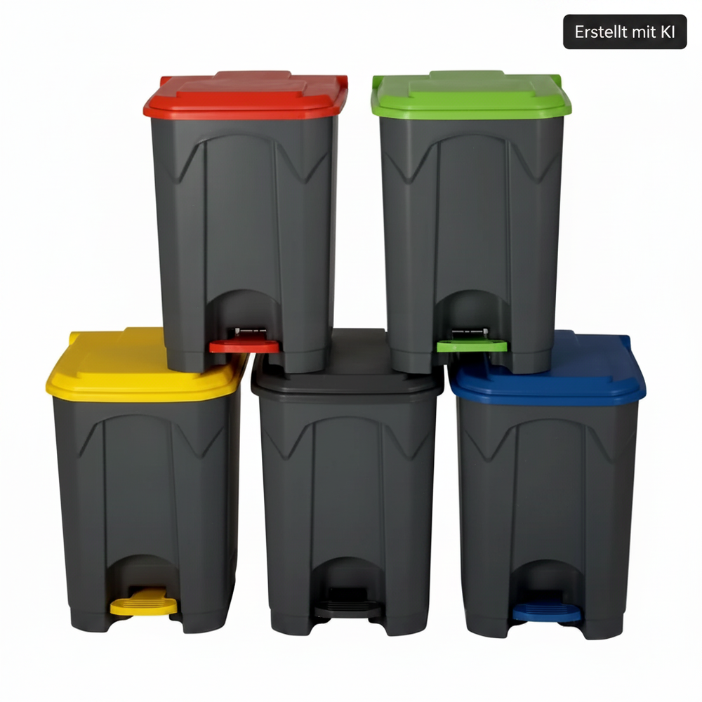 RMV Pedal-Abfalleimer 45L mit KI-Badge