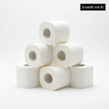 Toilettenpapier Stapel mit KI-Badge